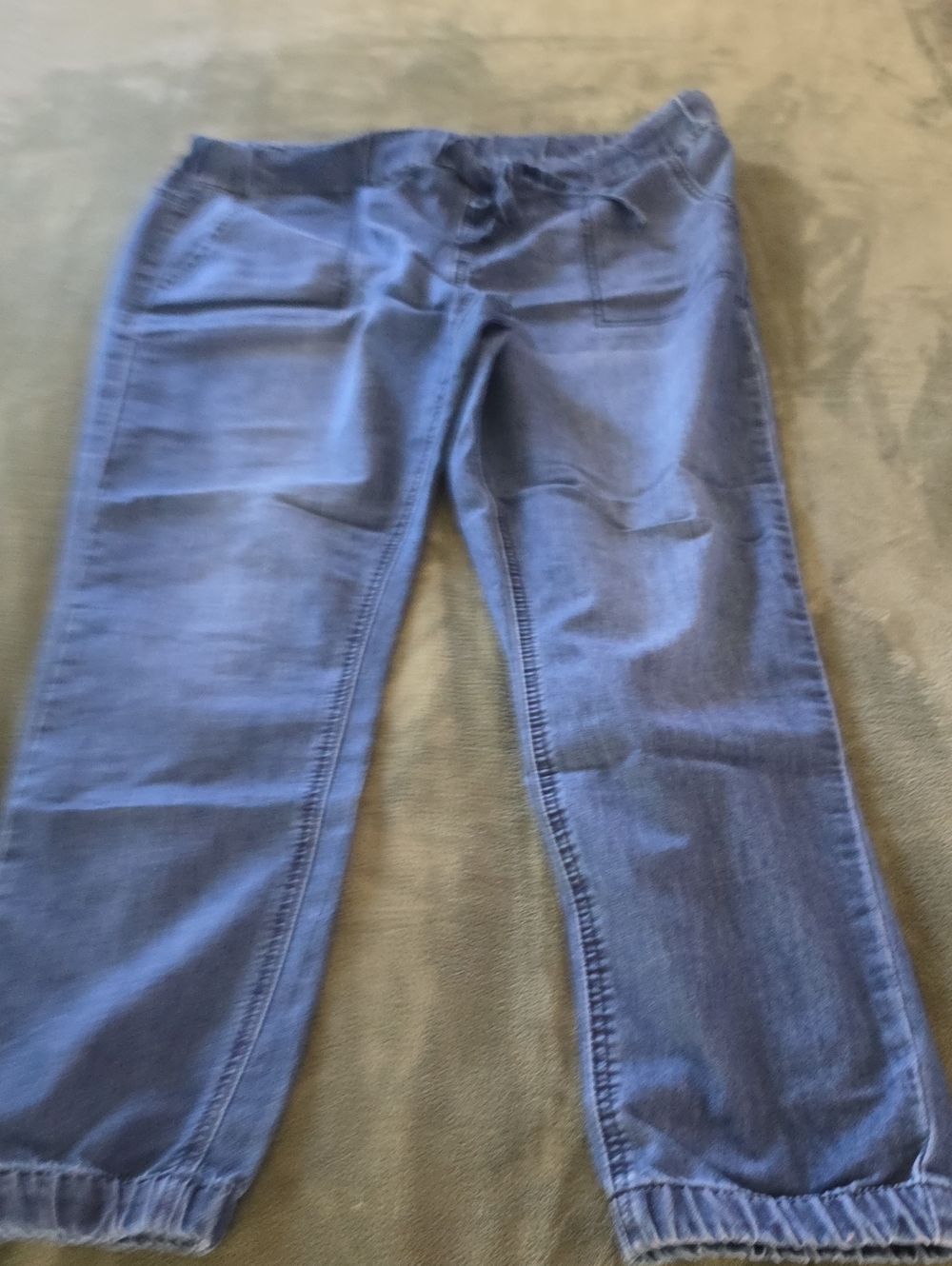 Women's Pull-On Jeggings with Elastic Hem in Navy